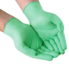 Blossom Green Nitrile Exam Gloves WITH ALOE VERA 100/Box 2